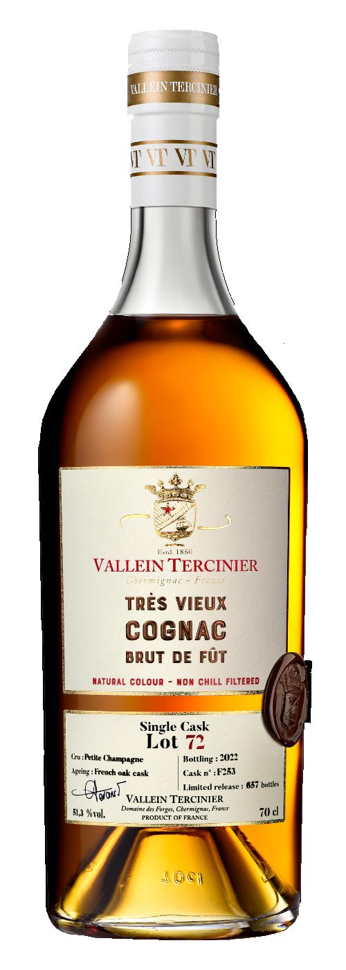 Cognac - Vallein Tercinier Petite Champagne Lot 72 70 cl. 51,3%