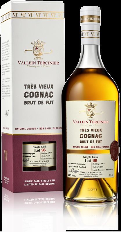 Cognac - Vallein Tercinier Brut de fut, lot 96, Grande Champagne